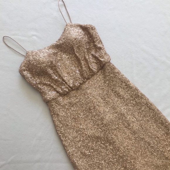 Sorella Vita | Rose Gold Sequin Gown | Size 6 - Picture 8 of 10